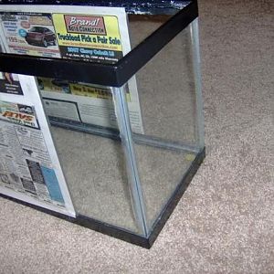 Taping up the tank so it's where I want it