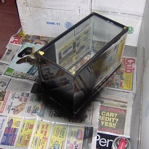 Painting, with extra precaution. I live in an apartment, so I had to paint outside... took this pict