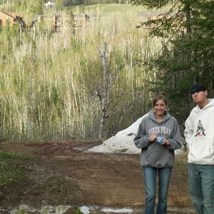 My girlfriend and I, in lutsen. Thinking hard pose.