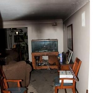 The view from the door of the home