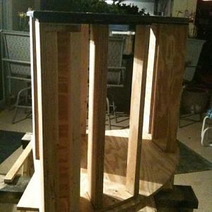 Had to build a new stand the one that came with the tank was so badly water damaged