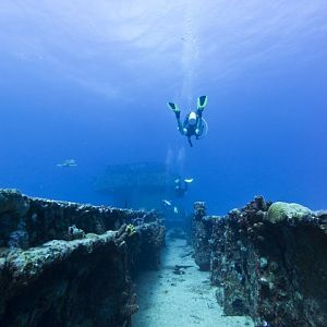 Running the deck walk.